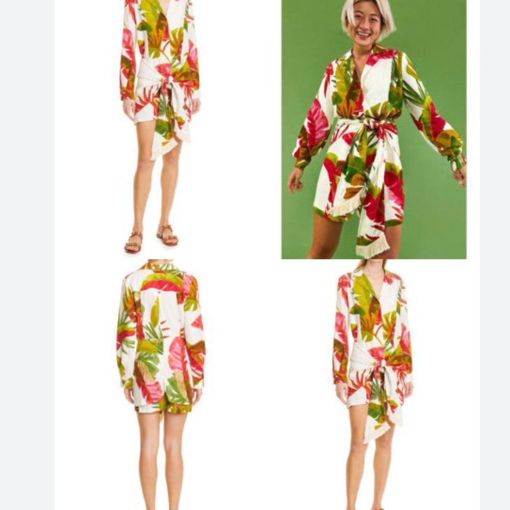 Farm Rio Spring Forest Mini Dress Size Medium - Picture 3 of 5